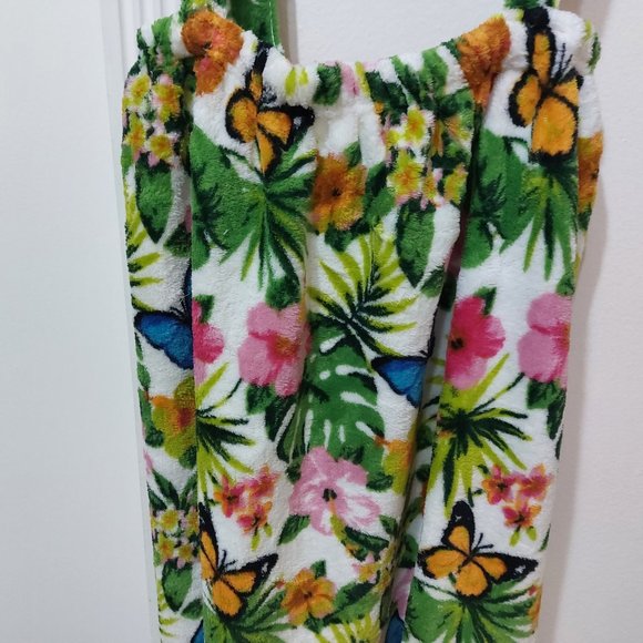 Blue Star Fleece Shower Wrap Tank Bathrobe Soft Comfortable One Size Fits Most - Picture 7 of 11